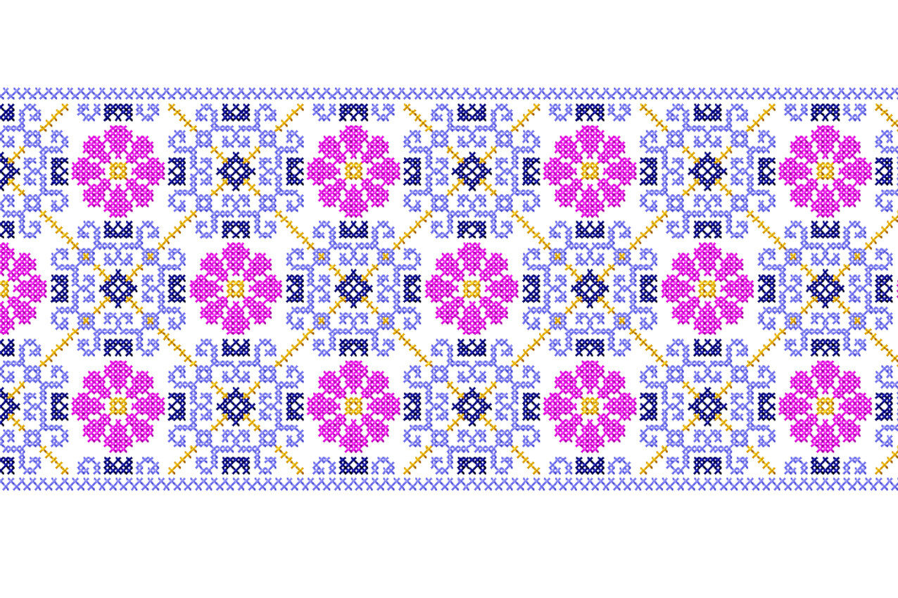 Ukrainian Folk Cross Stitch Embroidery