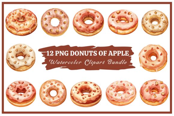Apples Watercolor Clipart Bundle #19