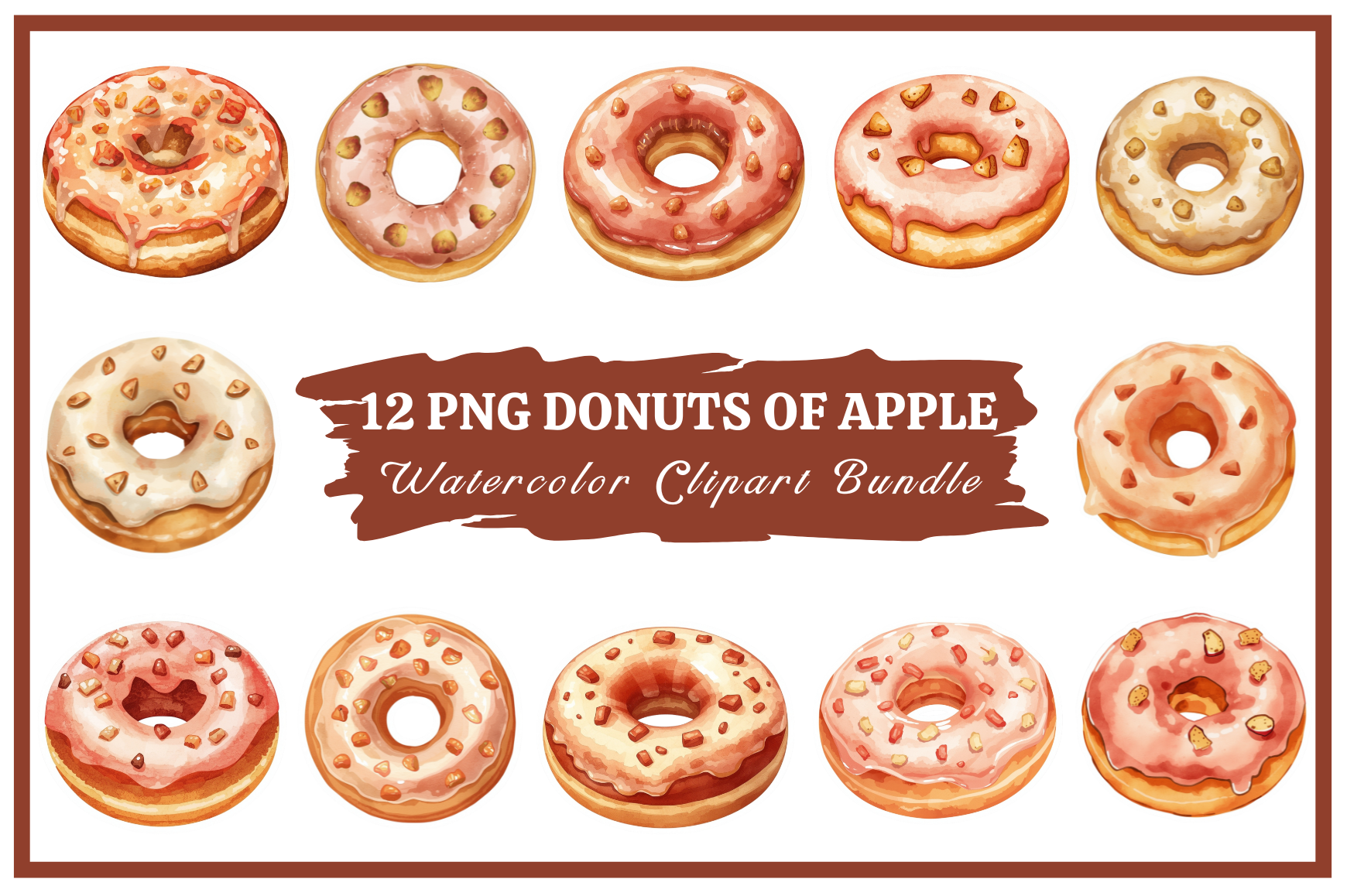 Apples Watercolor Clipart Bundle #19