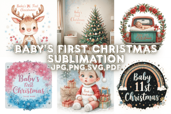 Baby's First Christmas Sublimation