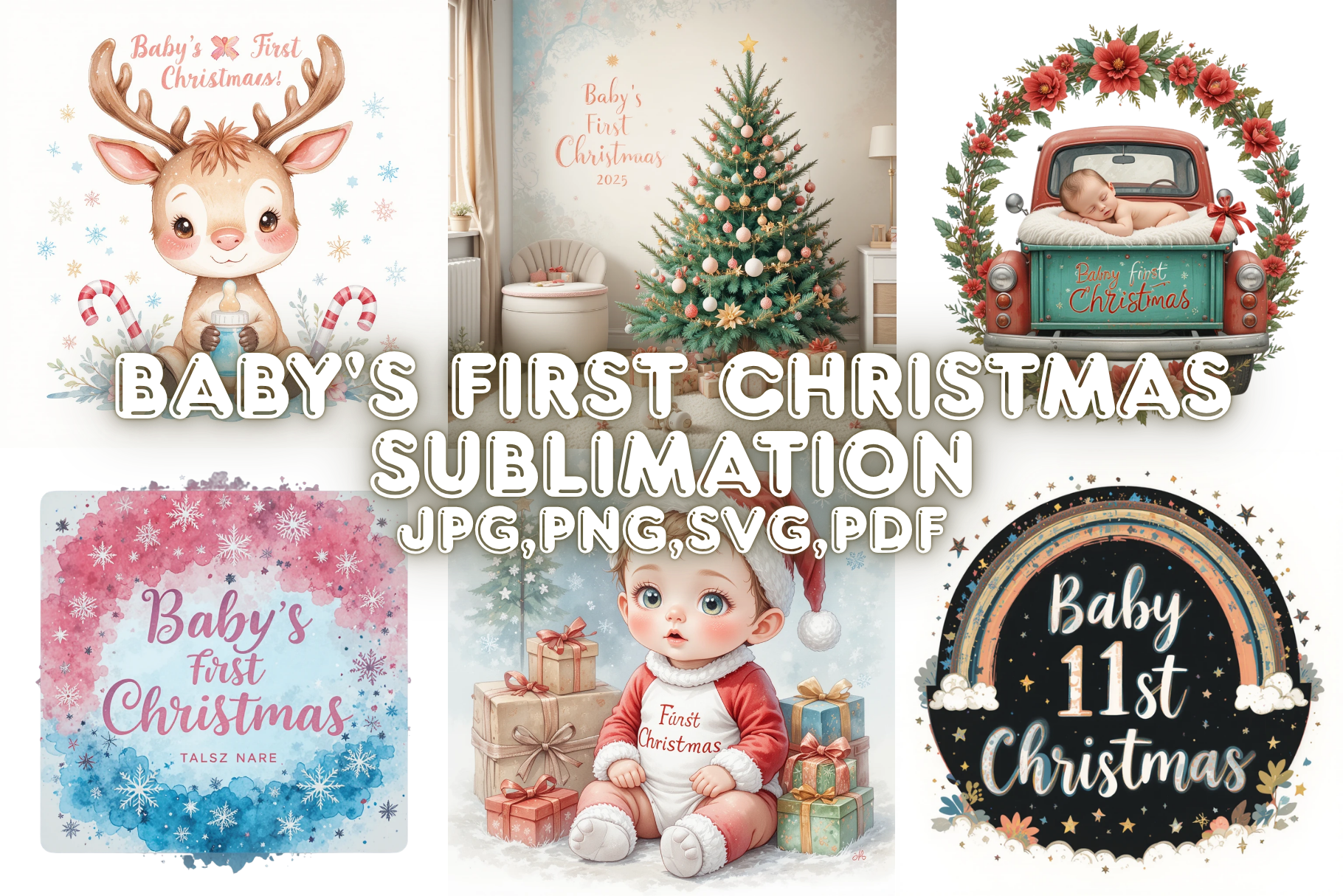 Baby's First Christmas Sublimation