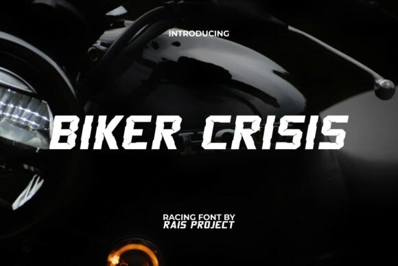 Biker Crisis Display Font By RaisProject