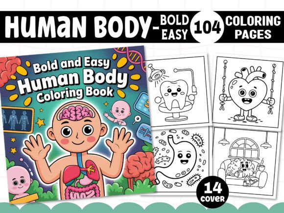 Bold and Easy Human Body Coloring Book