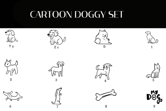 Cartoon Doggy Set Font - Preview 3