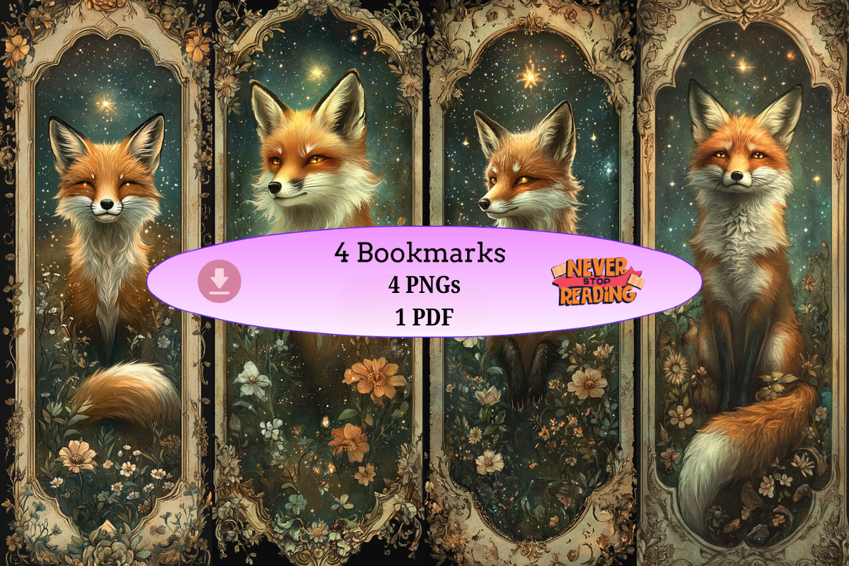 Celestial Fox Bookmark Set