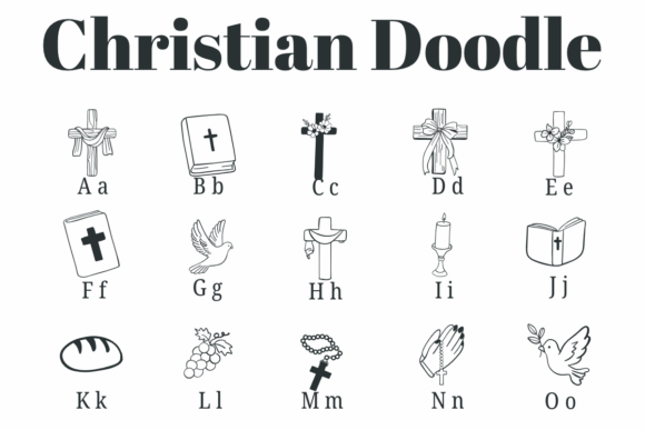 Christian Doodle Font - Preview 1