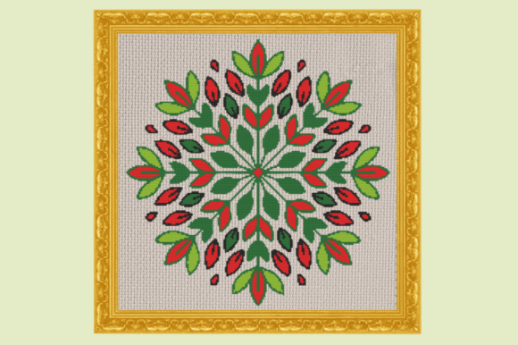 Christmas Bloom Mandala Cross Stitch Pat