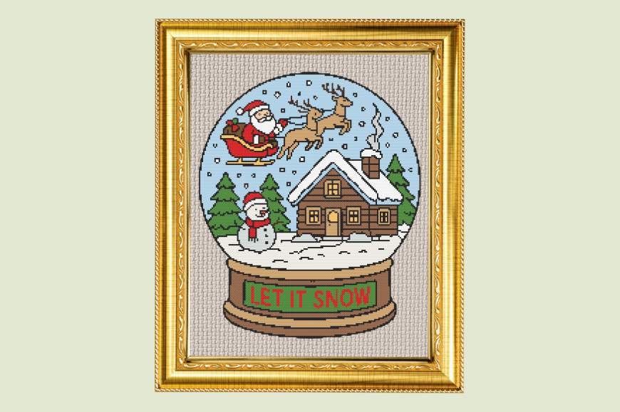 Christmas Snow Globe Cross Stitch Patter