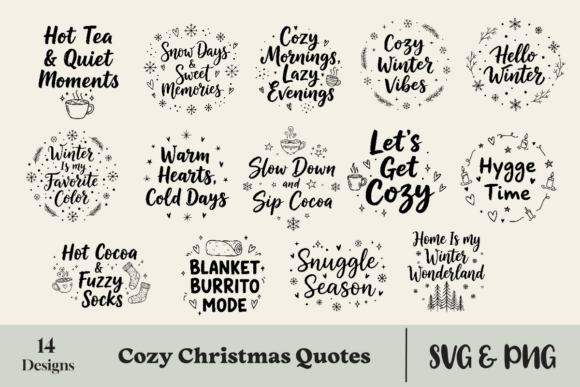 Cute Christmas Quotes Svg And Png Graphics