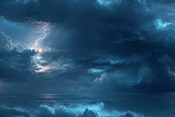Dark Ocean Storm Texture