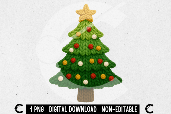 Faux Yarn Crochet Christmas Tree