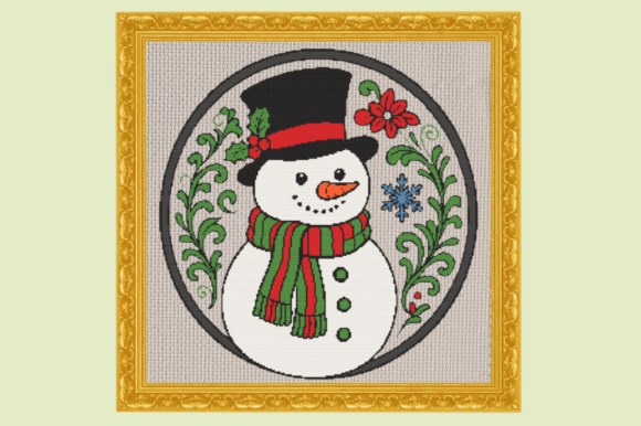 Festive Snowman Cross Stitch Pattern