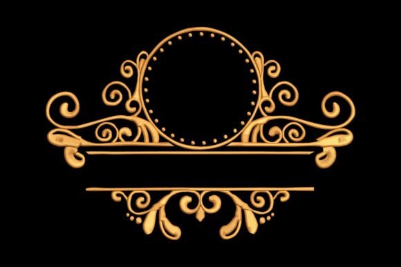 Floral Monogram Frame
