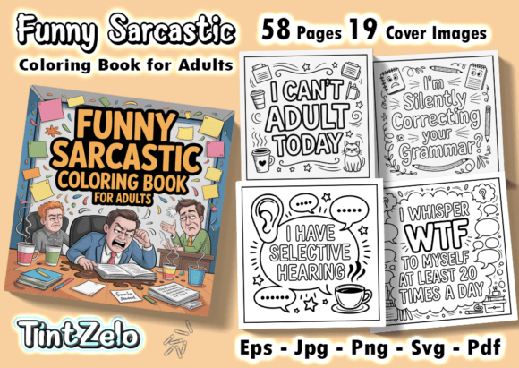 Funny Sarcastic Coloring Book for Adults