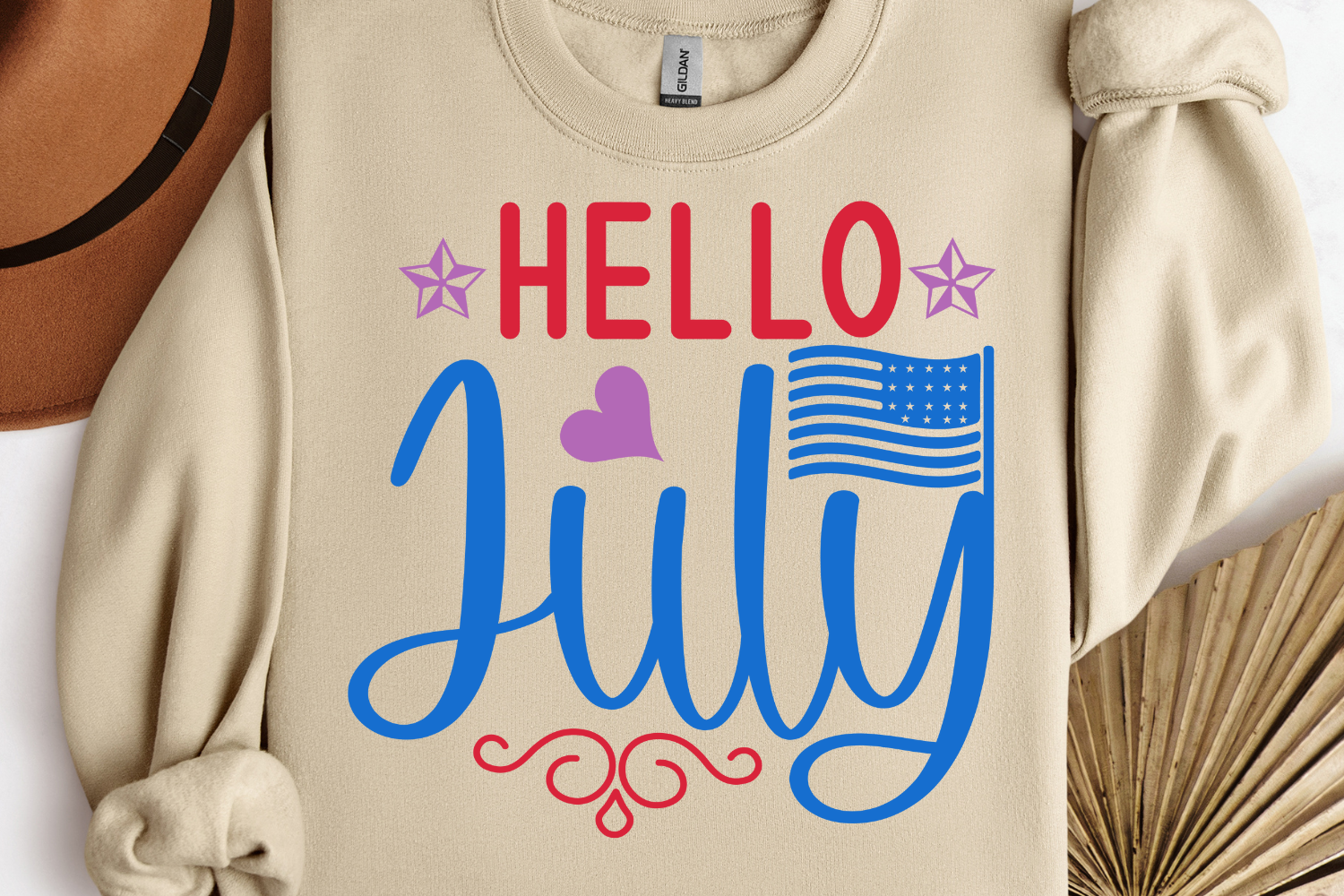 Hello July SVG, Months of the Year SVG Graphic by Styled Stock Mock ...
