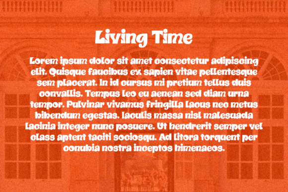 Living Time Font PNG with transparent background - Preview 2