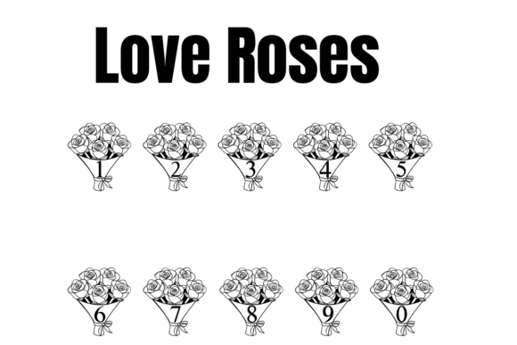 Love Roses Font PNG with transparent background - Preview 3