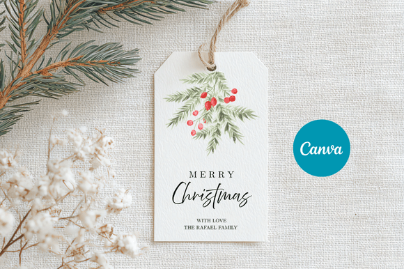 Merry Christmas Gift Tag Template
