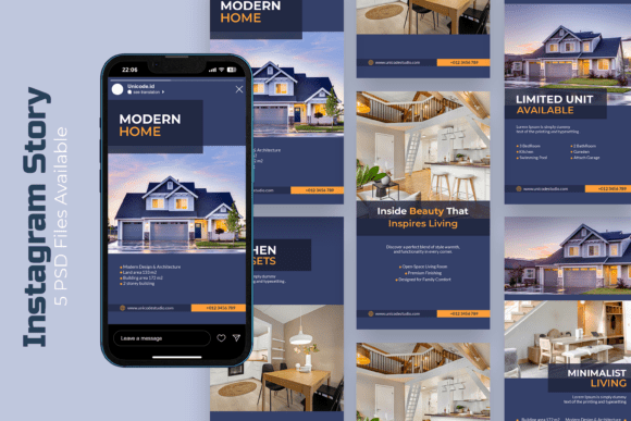 Preview of Modern Home Real Estate Instagram Story real estate social media template
