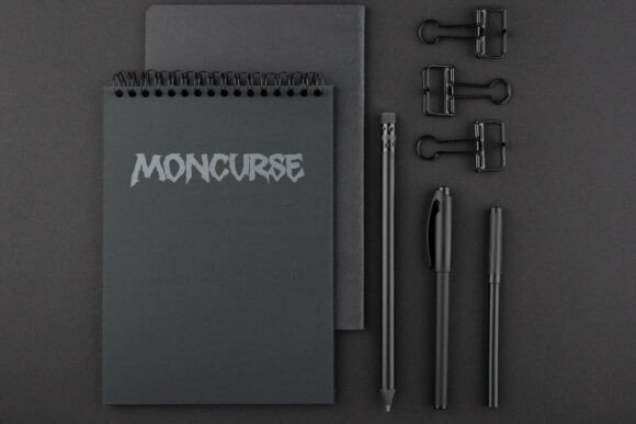 Moncurse Font PNG with transparent background - Preview 2