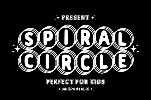 Spiral Circle Decoratieve Fonts Font Door Sahira Studio