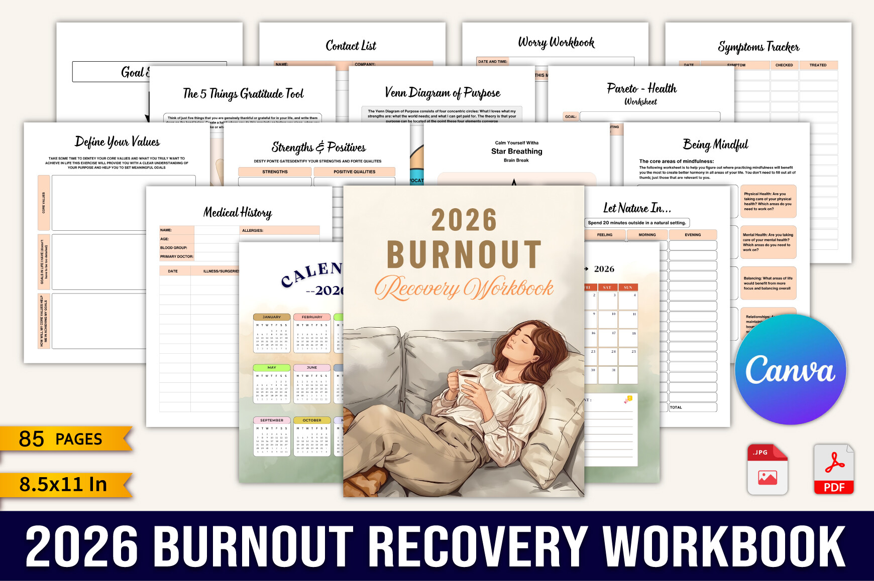 2026 Burnout Recovery Workbook Graphic by designmela01 · Creative Fabrica