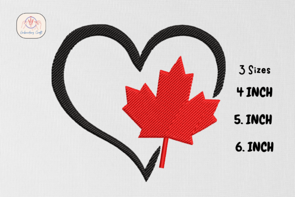 Canada Love Maple Leaf Heart