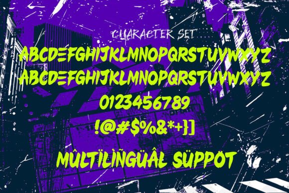 Chicken Punk Font PNG with transparent background - Preview 1