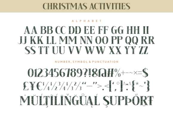 Christmas Activities Font PNG with transparent background - Preview 4