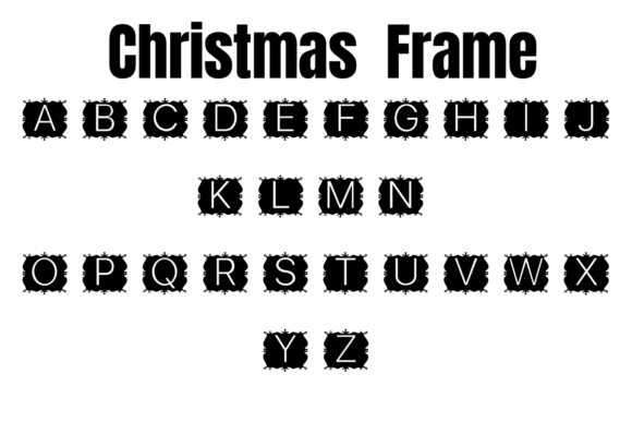 Christmas Frame Font PNG with transparent background - Preview 1