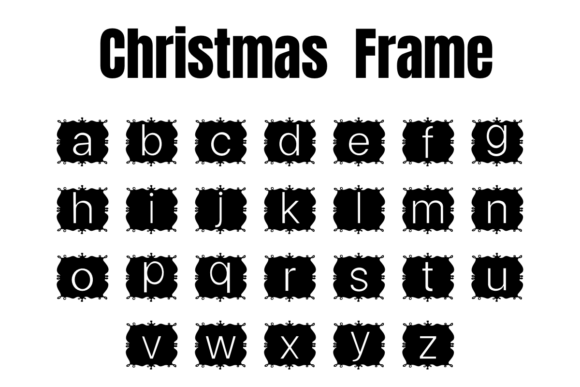 Christmas Frame Font PNG with transparent background - Preview 2