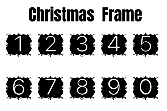 Christmas Frame Font PNG with transparent background - Preview 3