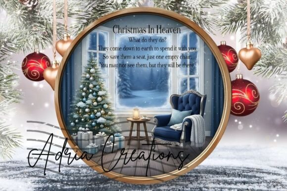 Christmas in Heaven Ornament, Door Sign