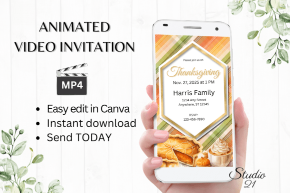 Digital Thanksgiving Invitation