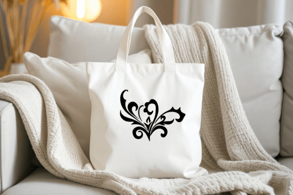 Floral Swirl Ornament Set Font - Preview 5