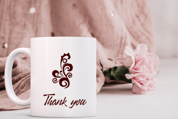 Floral Swirl Ornament Set Font - Preview 6