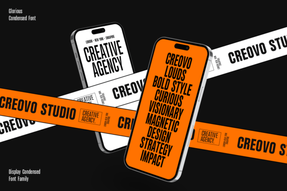 Glorious Condensed Font PNG with transparent background - Preview 4