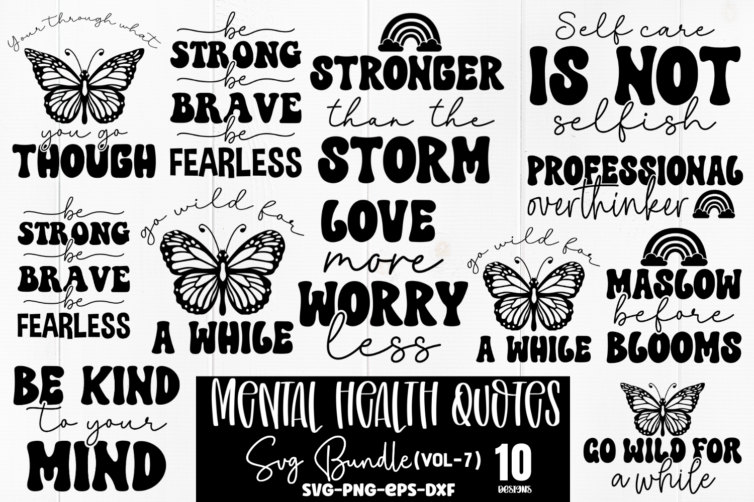 Mental Health SVG Bundle Graphic by Styled Stock Mock · Creative Fabrica