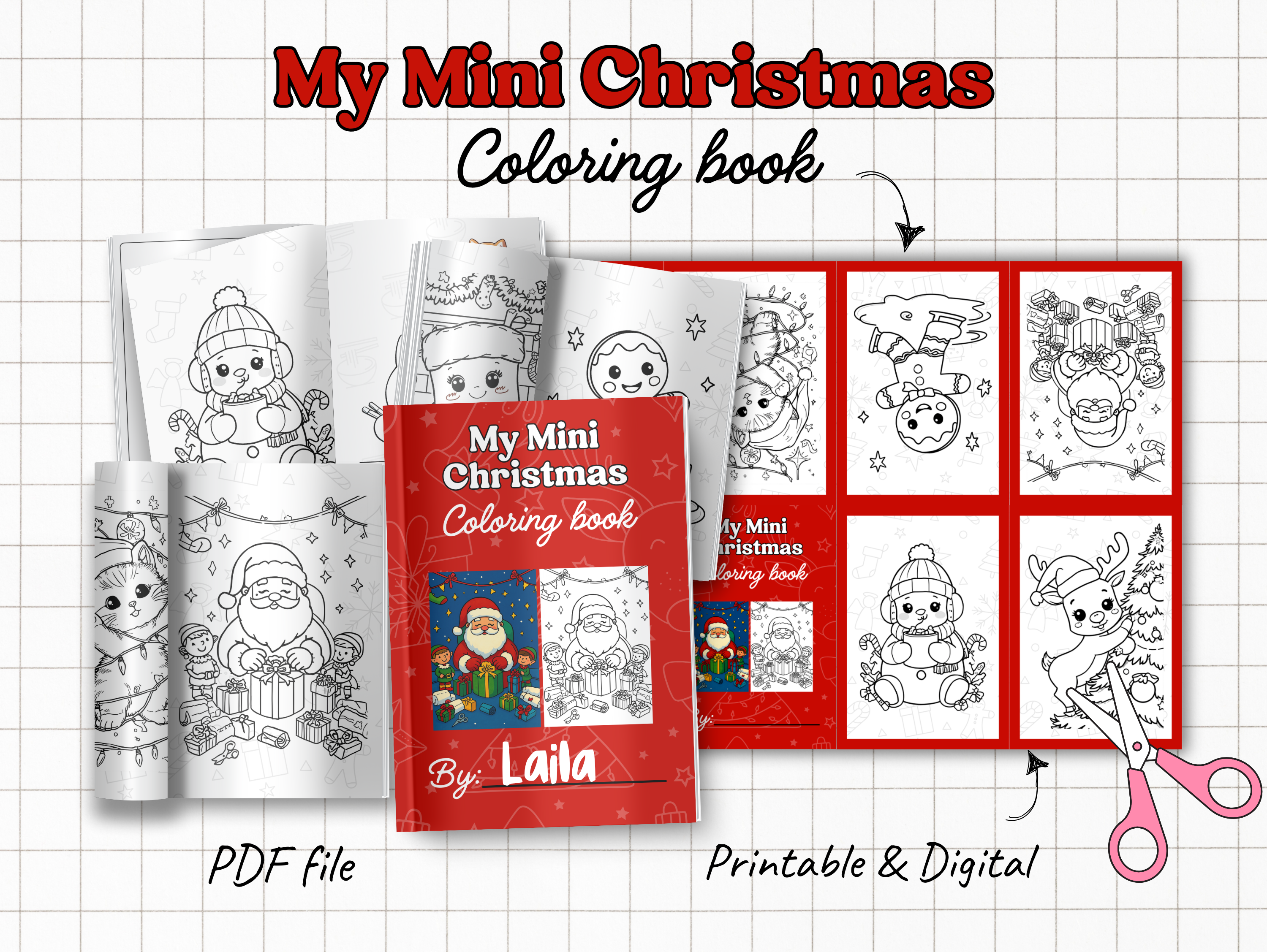 Mini Christmas Coloring Book