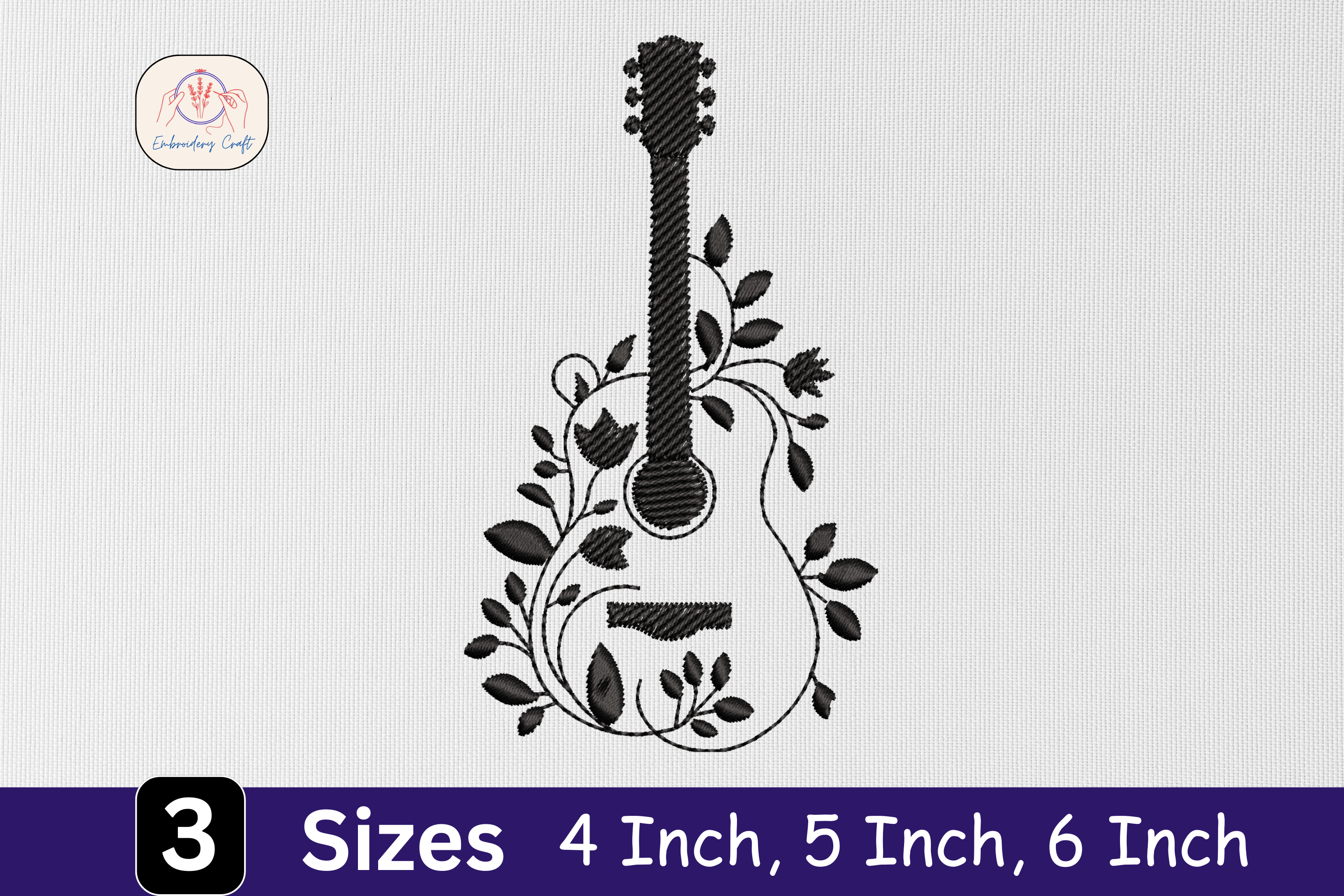 Music Lover Floral Guitar