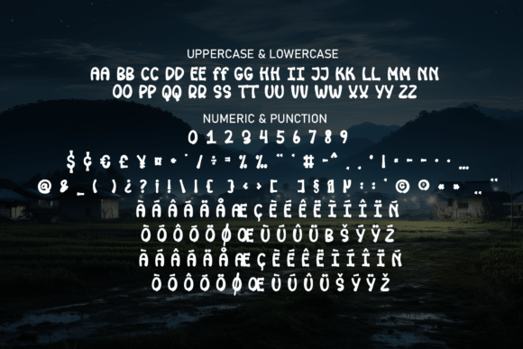 Night Country Font PNG with transparent background - Preview 6