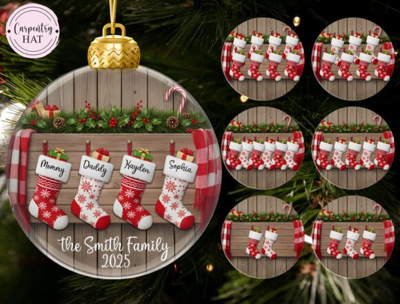 Personalized Christmas Stocking Ornament