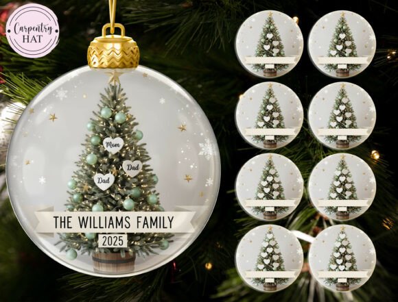 Personalized Christmas Tree Ornament Png