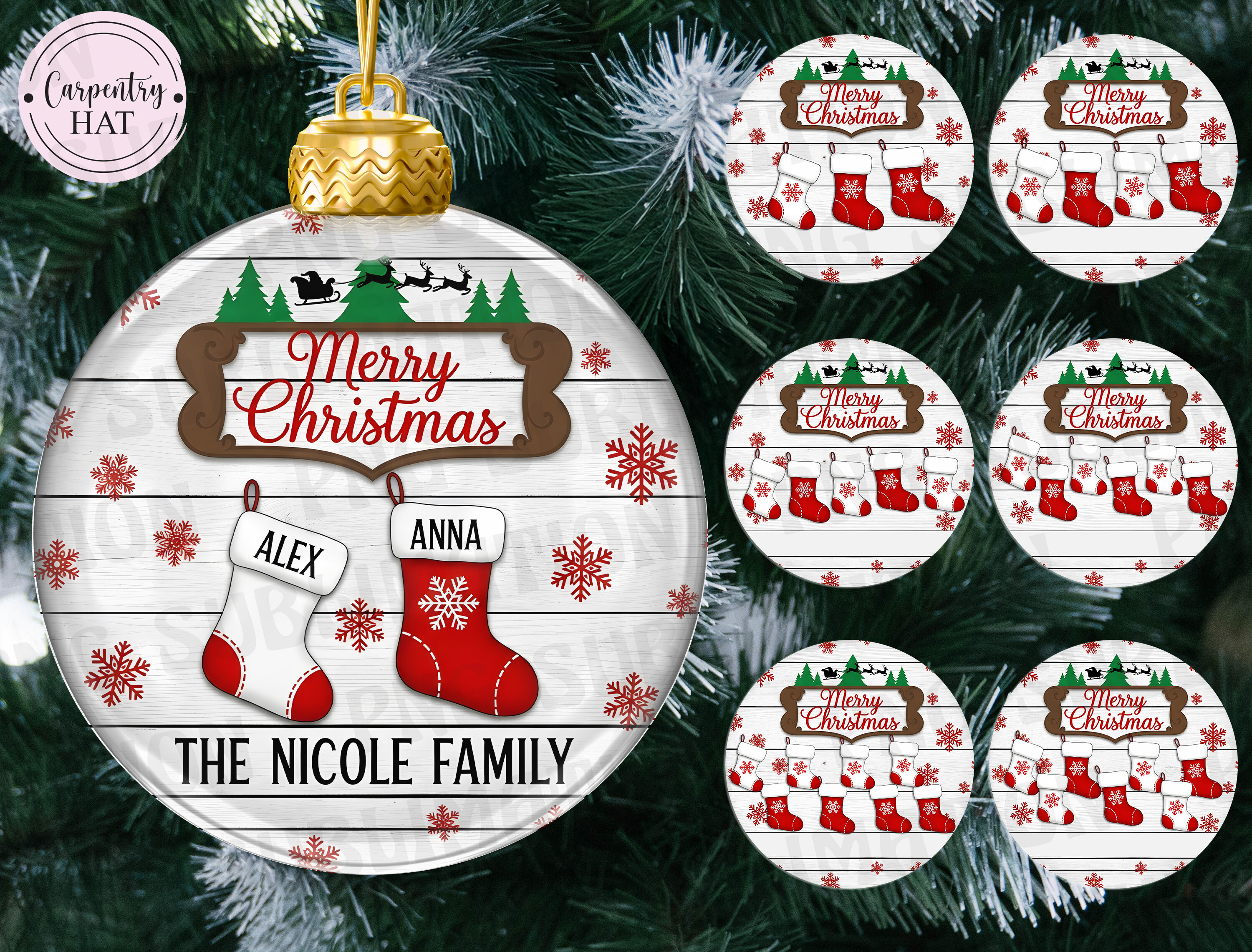 Personalized Family Christmas Ornament