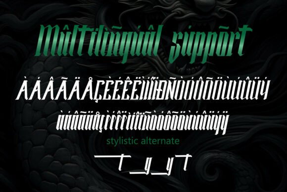 Silent Blade Font PNG with transparent background - Preview 3