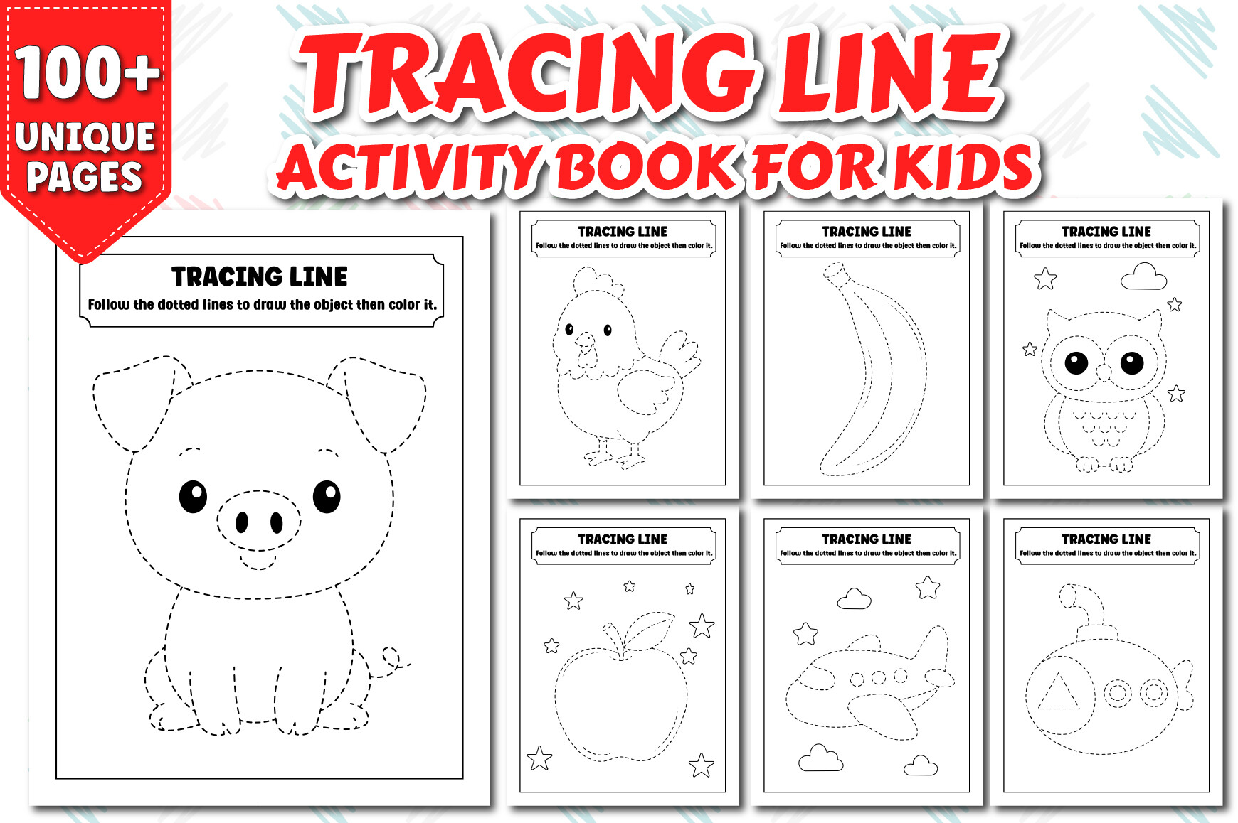 Tracing Line Activity Book for Kids