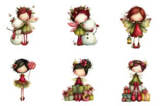 Whimsical Christmas Fairy Clipart Graphic by Dreamshop · Creative Fabrica