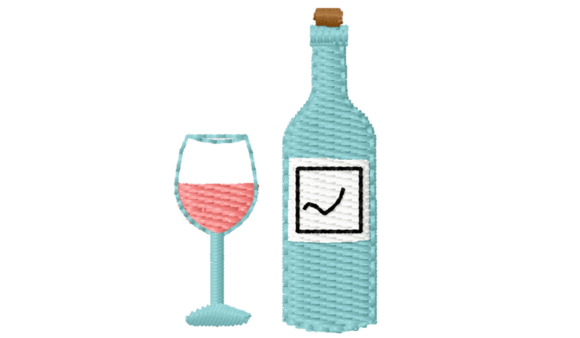 Wine Bottle and Glass