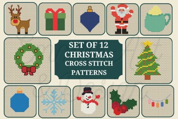 12 Christmas Cross Stitch Patterns