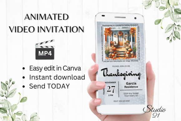 Animated Thanksgiving Invitation